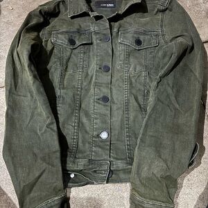 Olive Green Denim Jacket
